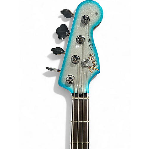 Used Fender Blu DeTiger Signature Jazz Bass Sky Burst Sparkle Electric Bass Guitar Sky Burst Sparkle