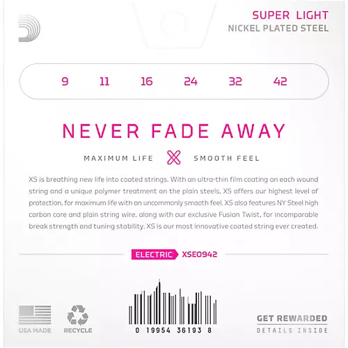 D'Addario XS Nickel Electric Guitar Strings 11 - 56