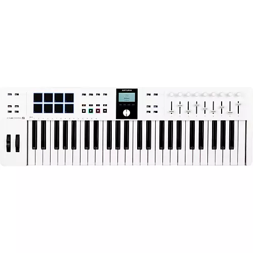 Arturia KeyLab Essential 49 mk3 MIDI Keyboard Controller Essentials Bundle White