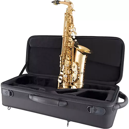 Selmer Selmer Alto Saxophone, Lacquer Finish, Lightweight Case, Selmer R402 Mouthpiece Black Nickel Body Gold Lacquer Keys