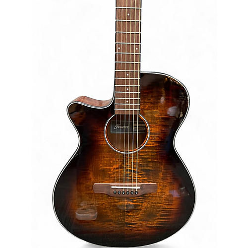 Used Ibanez AEG70L TIGER BURST Acoustic Electric Guitar TIGER BURST