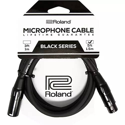 Roland Black Series XLR Microphone Cable 20 ft. Black