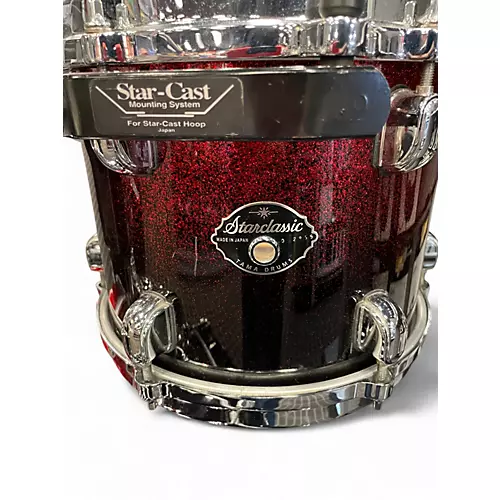 Used TAMA 3 Piece Starclassic Performer RED SPARKLE FADE Drum Kit RED SPARKLE FADE