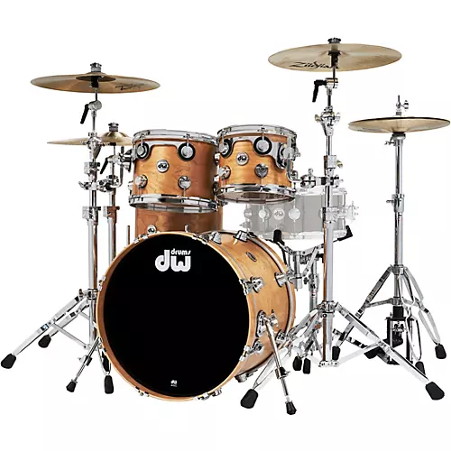 DW 4-Piece Collectors Series Cherry Shell Pack With Chrome Hardware Satin Natural
