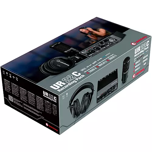 Steinberg UR22C Recording Pack With 2-In/2-Out USB 3.0 Type-C Audio Interface, Microphone & Headphones