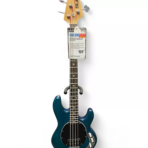 Used Sterling by Music Man Ray34 trans tunq Electric Bass Guitar trans tunq