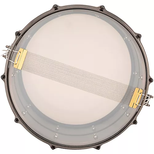 Ludwig Universal Series Black Brass Snare Drum with Black Nickel Die-Cast Hoops 14 x 6.5 in.