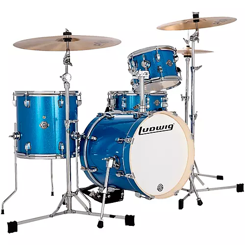 Ludwig Breakbeats by Questlove 4-Piece Shell Pack Silver Sparkle