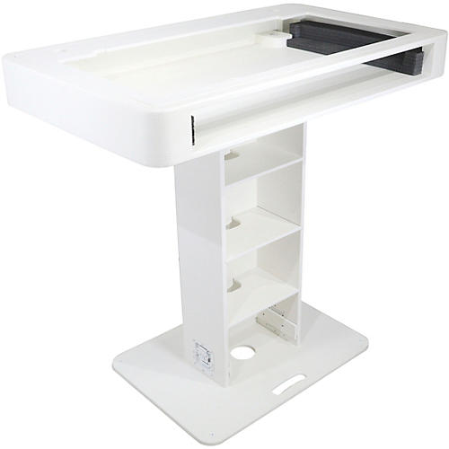 ProX Control Tower DJ Podium Stand Travel Case for Pioneer XDJ-XZ, DDJ-1000 SRT, DDJ-SZ2, and DDJ SX-3 White Finish