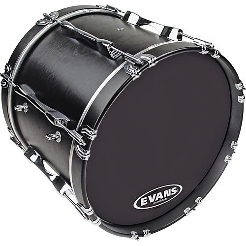 Evans MX2 Black Marching Bass Drum Head Black 30 in.