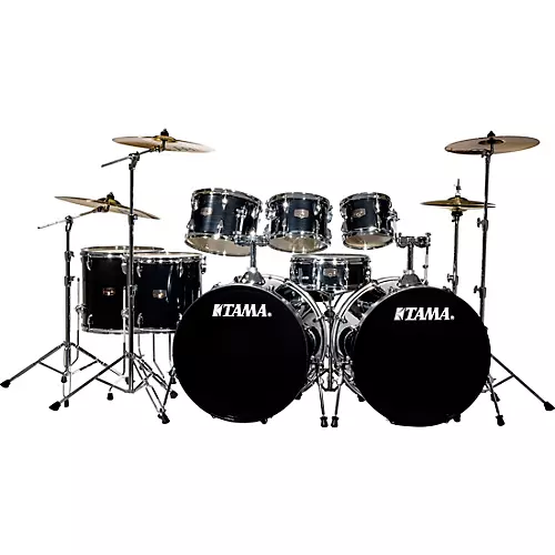 TAMA Imperialstar 8-Piece Double Bass Drum Set With MEINL HCS Cymbals Candy Apple Mist
