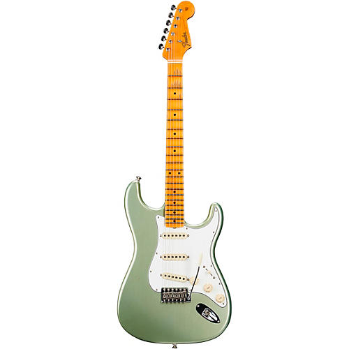 Fender Custom Shop Postmodern Stratocaster Journeyman Relic Electric Guitar With Closet Classic Hardware & Maple Fingerboard Faded Aged Sage Green Metallic