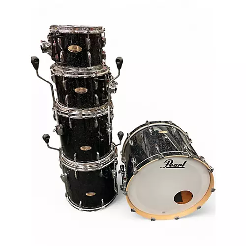 Used Pearl 5 Piece Session Studio Select Black Halo Glitter Drum Kit Black Halo Glitter