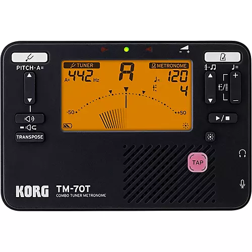 KORG TM-70 Tuner/Metronome and CM-400 Contact Microphone Combo White
