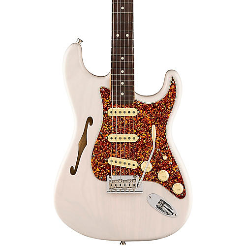 Fender American Professional II Stratocaster Thinline Limited-Edition Electric Guitar Transparent Shell Pink