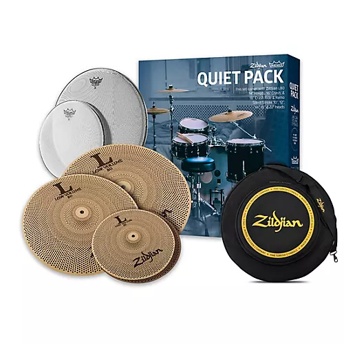 Zildjian LV468RH Low-Volume Cymbal Pack With Remo Silentstroke Heads and Free Bag