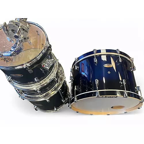 Used Pearl 4 Piece Decade Maple Blue Burst Drum Kit Blue Burst