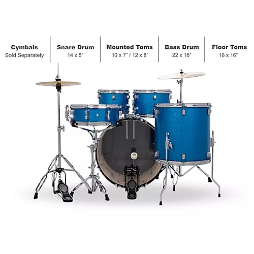 Ludwig Accent 5-Piece Drum Kit With 22