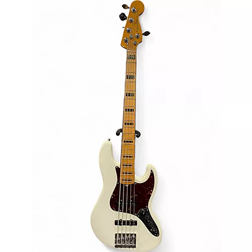 Used 2019 Fender American Ultra Jazz Bass V Arctic Pearl Electric Bass Guitar Arctic Pearl