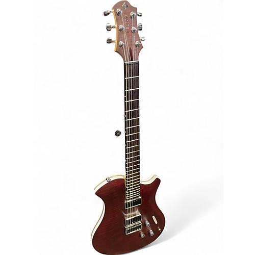 Used Relish Guitars Mary Limited Burgundy Flame Hollow Body Electric Guitar Burgundy Flame