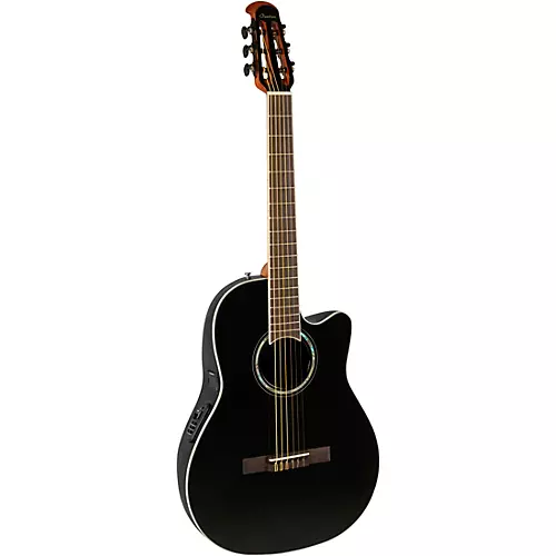 Ovation CS24C Celebrity Series Traditional Mid-Depth Nylon-String Classical Acoustic-Electric Guitar Natural