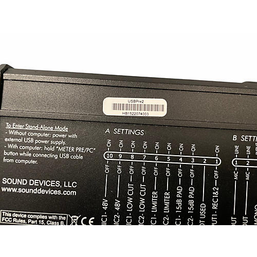 Used Sound Devices USBPre 2 Audio Interface