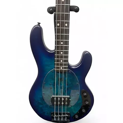Used Sterling by Music Man stingray 34PB Blue Electric Bass Guitar Blue