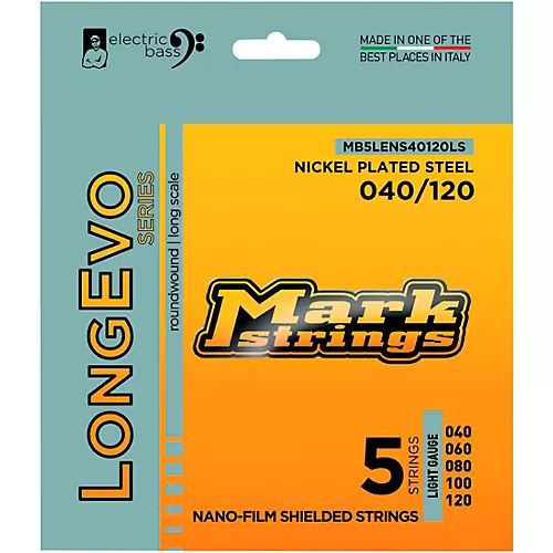 Markbass Longevo Series Nano Film Electric Bass Nickel Plated Steel 5 Strings (45 - 130) Medium Gauge