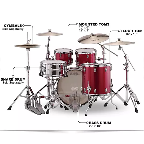 Ludwig Classic Maple 4-Piece Mod Shell Pack With 22