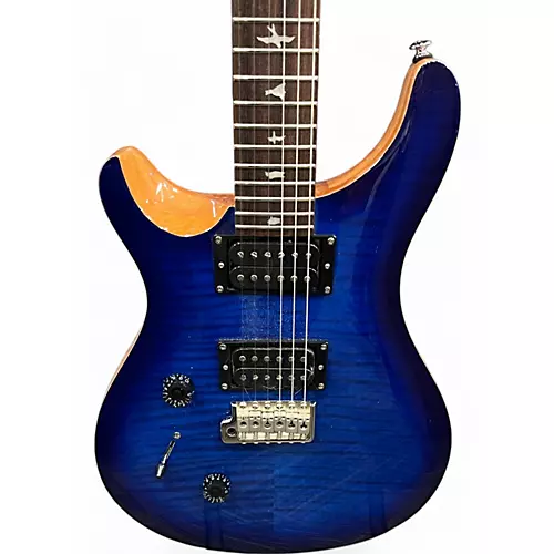 Used PRS SE245 Left Handed Blue Burst Electric Guitar Blue Burst
