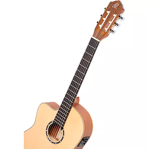 Ortega Family Series RCE125SN-L Thinline Acoustic/Electric Classical Guitar Natural Matte