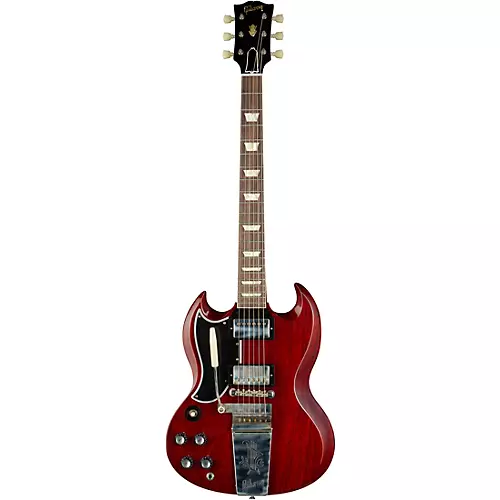Gibson Custom 1964 SG Standard Reissue w/Maestro Vibrola VOS Left-Handed Electric Guitar Cherry Red