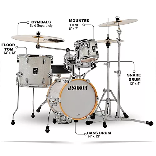 SONOR AQ2 Martini Maple 4-Piece Shell Pack Transparent Black