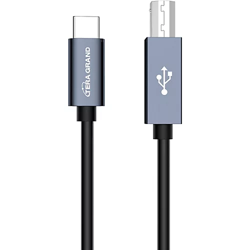 Tera Grand USB 2.0 USB-C to USB-B MIDI and Printer Cable 10 ft. Black