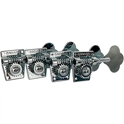 Leo Quan Badass TK-7817 OGT Open-Gear Small Post 4-in-Line Bass Tuning Machines Nickel