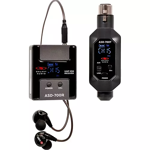 Galaxy Audio ASD-700 Digital 15 Channel UHF Plug & Play Wireless In-Ear Monitor System with EB5 Earbuds Frequency CODE B5 550-569 MHz Frequency CODE B5 550-569 MHz
