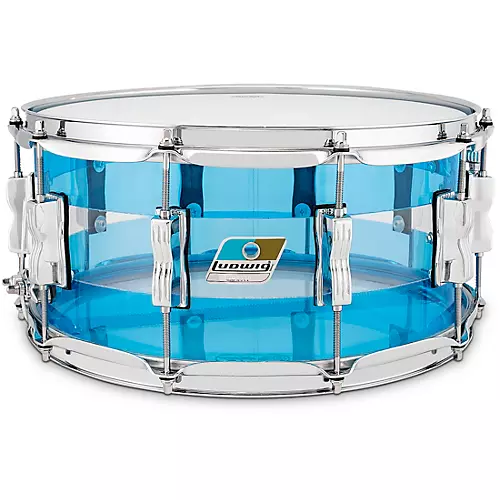 Ludwig Vistalite 50th Anniversary Snare Drum 14 x 6.5 in. Blue/Clear/Blue