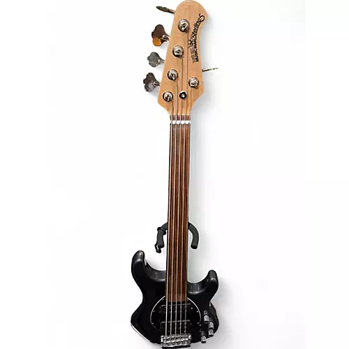 Used Ernie Ball Music Man Sterling 5 String fretless Metallic Gray Electric Bass Guitar Metallic Gray