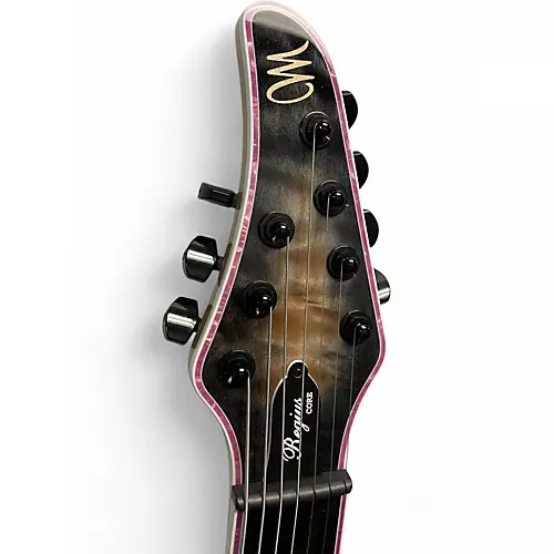 Used MAYONES REGIUS CORE 7 5A FLAME MAPLE TOP Solid Body Electric Guitar TRANS NATURAL FADE BLACK BURST OUT GLOSS