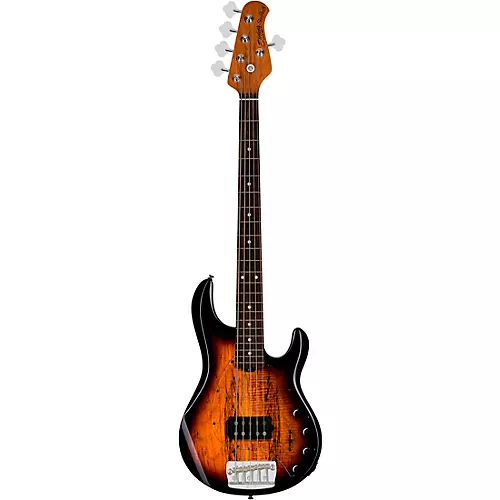 Sterling by Music Man StingRay 5 RAY35 Spalted Maple Top Bass 3-Tone Sunburst