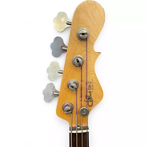 Used G&L USA SB2 Fretless red sparkle Electric Bass Guitar red sparkle