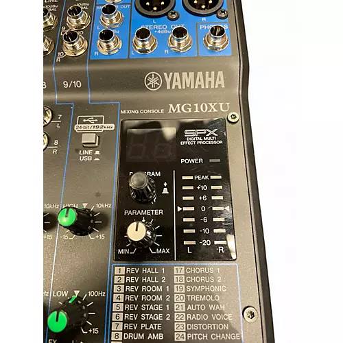 Used Yamaha MG10XU 10 Channel Mixer with Effects Unpowered Mixer