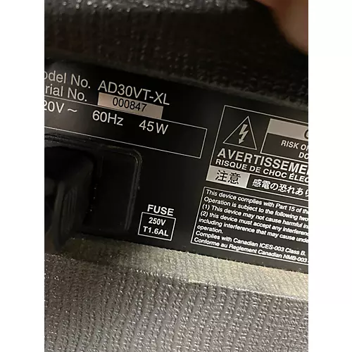 Used VOX AD30VT 1x10 30W Guitar Combo Amp