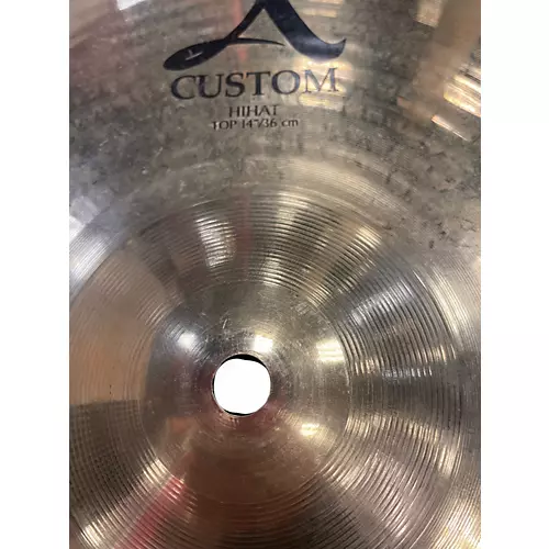 Used Zildjian 14in A Custom Hi Hat Pair Cymbal 33