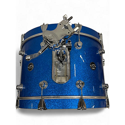 Used DW 3 Piece Performance Series Blue Sparkle Drum Kit Blue Sparkle