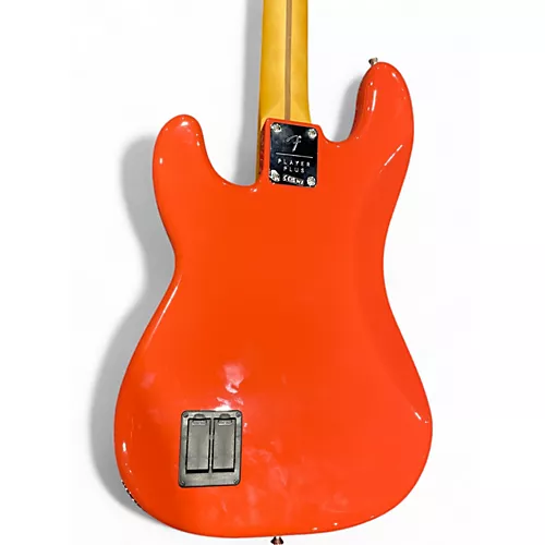 Used Fender Player Plus Active Precision Bass Fiesta Red Electric Bass Guitar Fiesta Red
