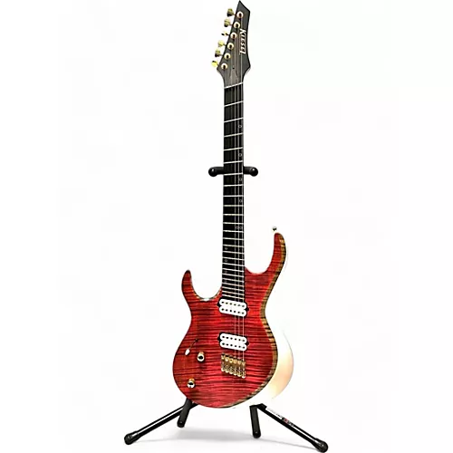 Used KIESEL ARIES 6 MULTISCALE LH Trans Red Electric Guitar Trans Red
