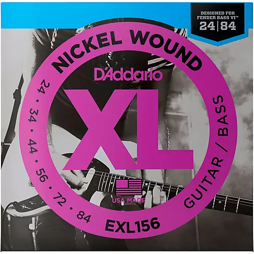 D'Addario EXL156 XL Nickel Wound Bass VI Strings .024 - .084