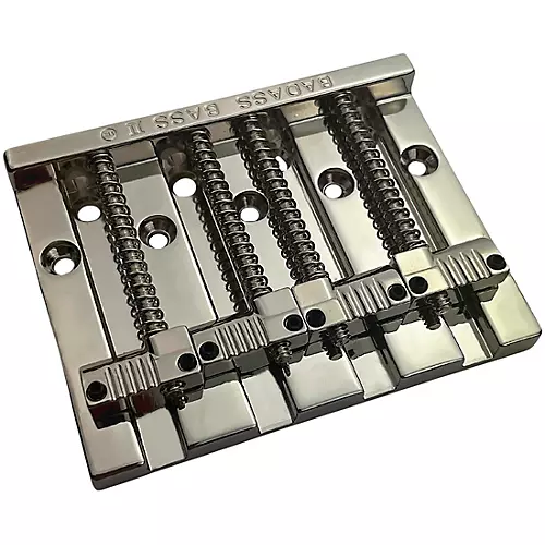 Leo Quan Badass II 4-String Bass Bridge, Grooved Saddles Nickel