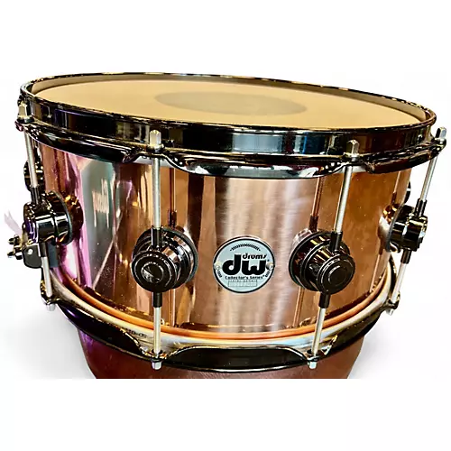 Used DW 6.5X14 Collector's Series Snare Polished Copper w/ Black Nickel Hardware Drum Polished Copper w/ Black Nickel Hardware 15